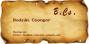 Bodzán Csongor névjegykártya